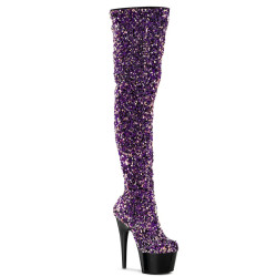 Pleaser ADORE-3020 Purple Sequins Black Sale Women