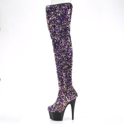 Pleaser ADORE-3020 Purple Sequins Black Sale Women