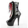 Pleaser KISS-1020-1 Black High Heeled Ankle Boots