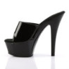 Pleaser KISS-201 Black Patent High Heeled Mules Women