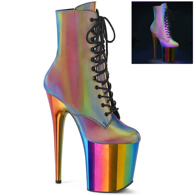 Pleaser FLAMINGO-1020RC Rainbow Reflective Chrome Sale Pleaser FLAMINGO-1020RC Rainbow Reflective Chrome Sale