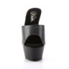Pleaser KISS-201 Black Vegan Leather High Heeled Mules