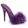 Fabulicious POISE-501F Purple Feathers High Mules
