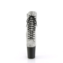 Pleaser FLAMINGO-1020RS Silver Strass Black Sale Women
