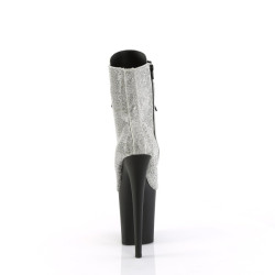 Pleaser FLAMINGO-1020RS Silver Strass Black Sale Women