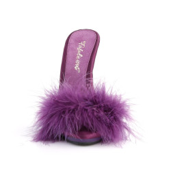 Fabulicious POISE-501F Purple Feathers High Mules