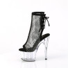 Pleaser ADORE-1018RM Black Vegan Suede Strass Mesh Women