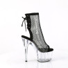 Pleaser ADORE-1018RM Black Vegan Suede Strass Mesh Women