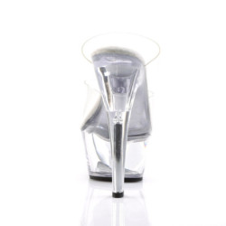 Pleaser KISS-202 Transparent High Heeled Mules Women