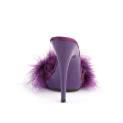 Fabulicious POISE-501F Purple Feathers High Mules