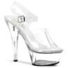 Pleaser ADORE-1020 Black Patent Silver Chrome Boots
