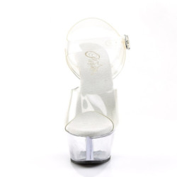 Pleaser KISS-208 Transparent High Heeled Platform Shoes