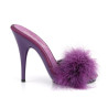 Fabulicious POISE-501F Purple Feathers High Mules