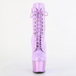 Pleaser ADORE-1020 Lavender Patent Chrome Ankle Boots