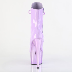 Pleaser ADORE-1020 Lavender Patent Chrome Ankle Boots