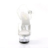 Pleaser KISS-208LS Clear High Heeled Platform Shoes
