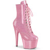 Pleaser ADORE-1020GP Rose Glitter Patent Ankle Boots