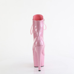 Pleaser ADORE-1020GP Rose Glitter Patent Ankle Boots