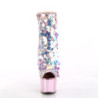 Pleaser ADORE-1031SSQ Patent Sequin Rose Metallic Chrom