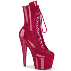 Pleaser ADORE-1020GP Purple Glitter Patent Women Ankle Boots