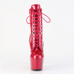 Pleaser ADORE-1020GP Purple Glitter Patent Women Ankle Boots