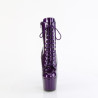 Pleaser ADORE-1020GP Purple Glitter Patent Ankle Boots