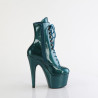 Pleaser ADORE-1020GP Teal Glitter Patent Ankle Boots