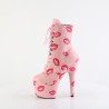 Pleaser ADORE-1020KISSES Rose Vegan Leather Leatherhe Boots