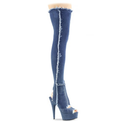 Pleaser DELIGHT-3030 Denim Blue Fabric Sale Women