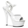 Pleaser ADORE-1020LG Neon White Glitter Ankle Boots