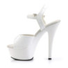 Pleaser ADORE-1020LG Neon White Glitter Ankle Boots