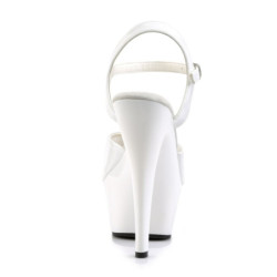 Pleaser KISS-209 White High Heeled Platform Shoes Women