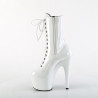 Pleaser ADORE-1040TT Black White Patent Ankle Boots