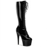 Pleaser ADORE-2023 Patent Platform Heeled Boots