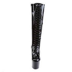 Pleaser ADORE-2023 Patent Platform Heeled Boots