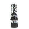 Demonia ASHES-120 Black Green Chunky Women Shoes