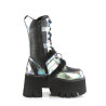 Demonia ASHES-120 Black Green Chunky Women Shoes
