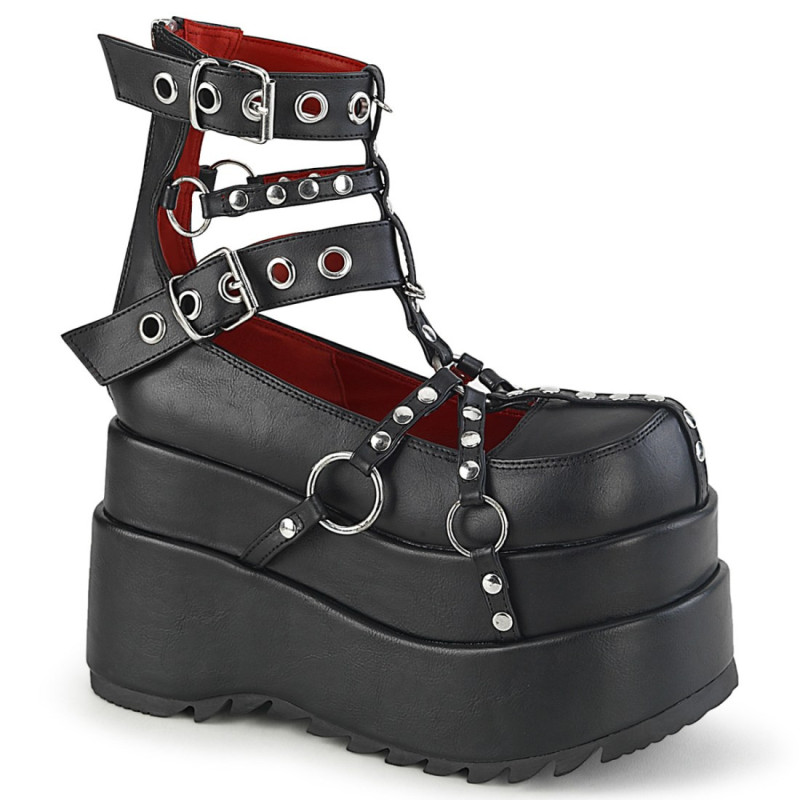 Demonia BEAR-28 Black Vegan Platform Women Boots Demonia BEAR-28 Black Vegan Platform Women Boots