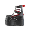 Demonia BEAR-28 Black Vegan Platform Women Boots