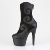 Pleaser ADORE-1034 Black Vegan Suede Leather Ankle Boots