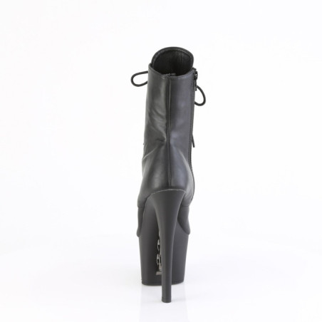 Pleaser COURTLY-3015 Black Glitter Stiletto Thigh Boots
