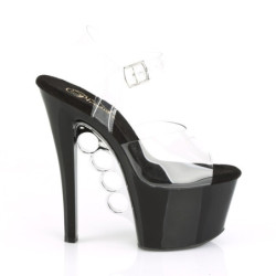 Pleaser KNUCKS-708 Transparent Black Sale Women