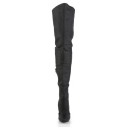 Pleaser LEGEND-8899 Black Genuine Leather Thigh Boots