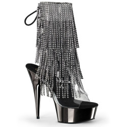 Pleaser DELIGHT-1017RSF Transparent Black Pewter Chrome