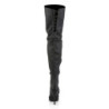 Pleaser LEGEND-8899 Black Genuine Leather Thigh Boots