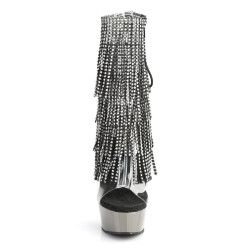 Pleaser DELIGHT-1017RSF Transparent Black Pewter Chrome