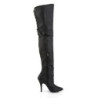Pleaser LEGEND-8899 Black Genuine Leather Thigh Boots