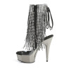 Pleaser DELIGHT-1017RSF Transparent Black Pewter Chrome