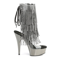 Pleaser DELIGHT-1017RSF Transparent Black Pewter Chrome