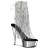 Pleaser DELIGHT-1017RSF Transparent Silver Chrome Boots